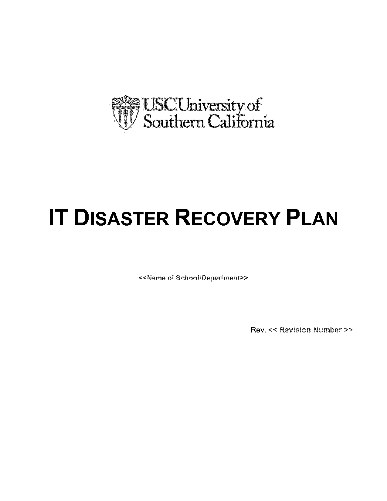 examples of data disaster recovery plans