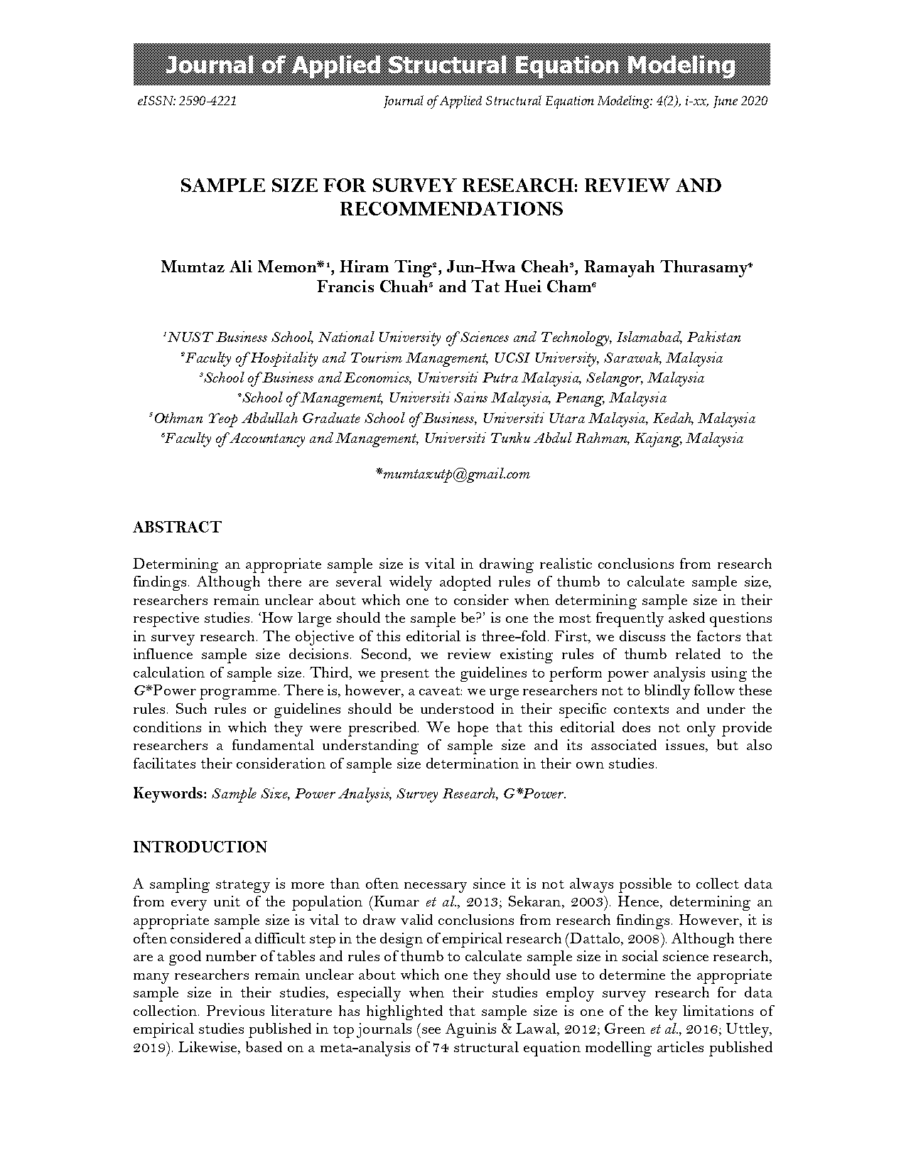 sample size for regression analysis