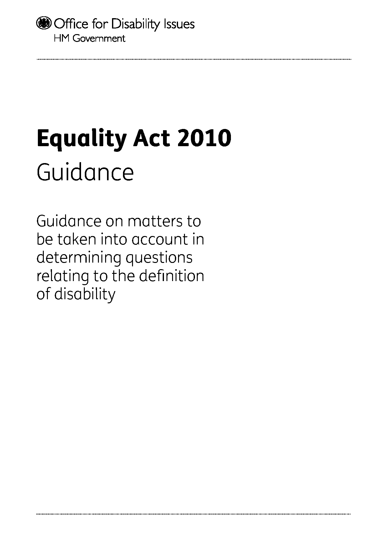 disability questionnaire equality act