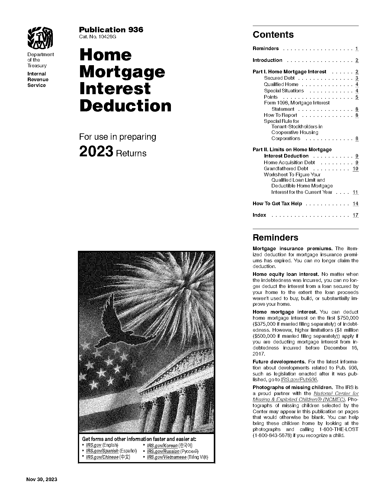 irs form for mortgage interest