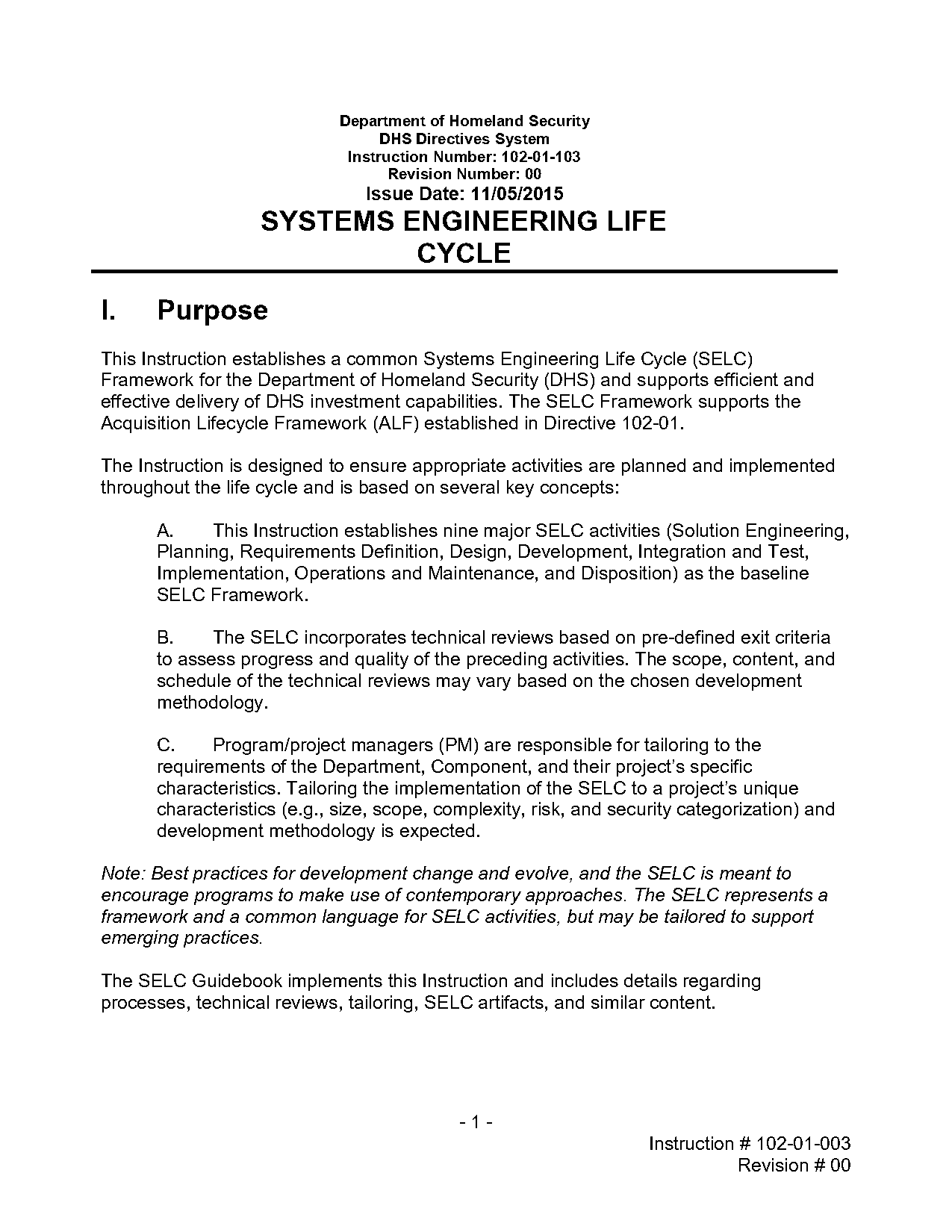 system development life cycle policy definition