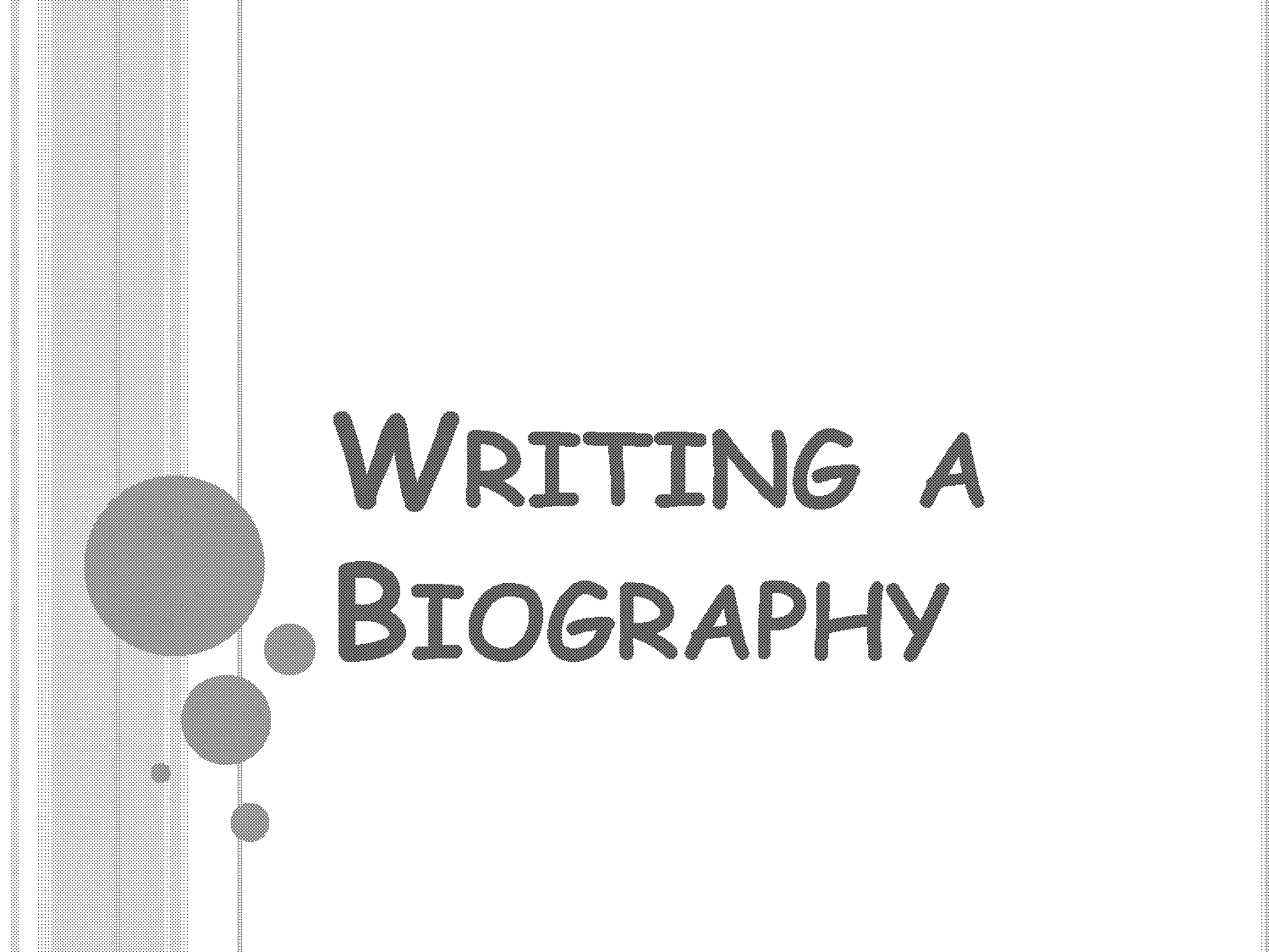 how to write a biography template pdf