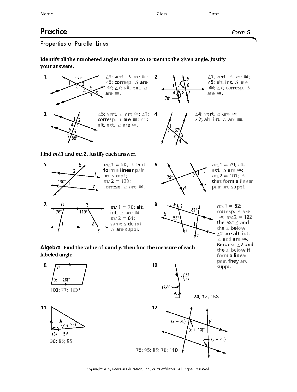 practice with properties worksheet answers