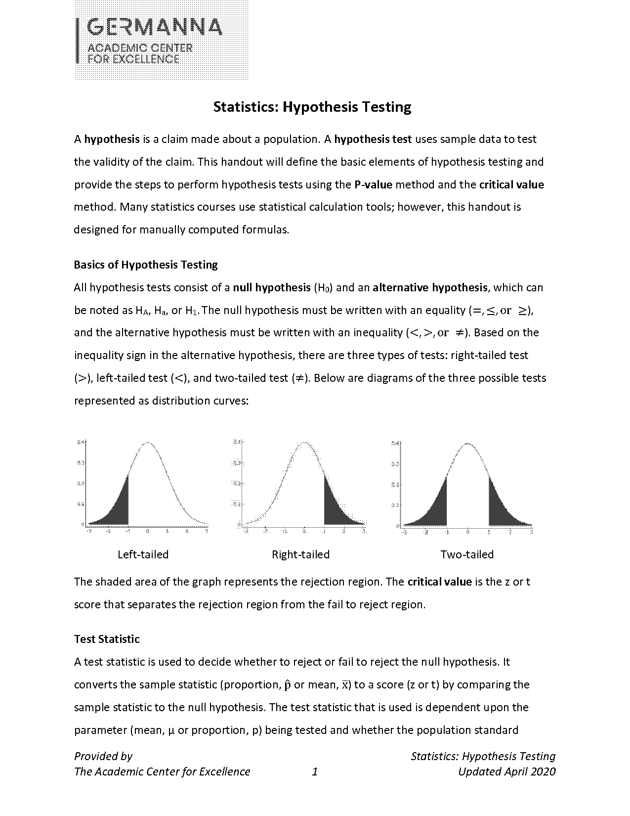 critical value approach hypothesis testing example