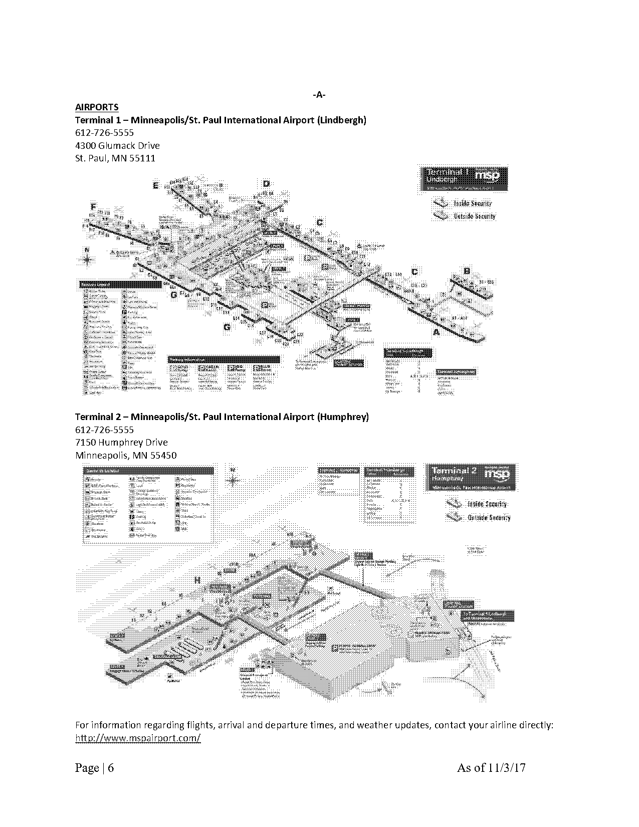 minneapolis humphrey terminal map