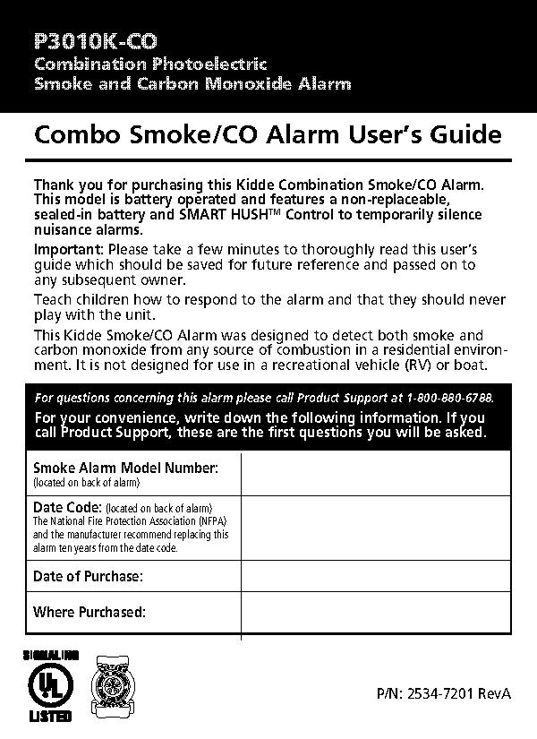 nighthawk smoke and carbon monoxide detector manual