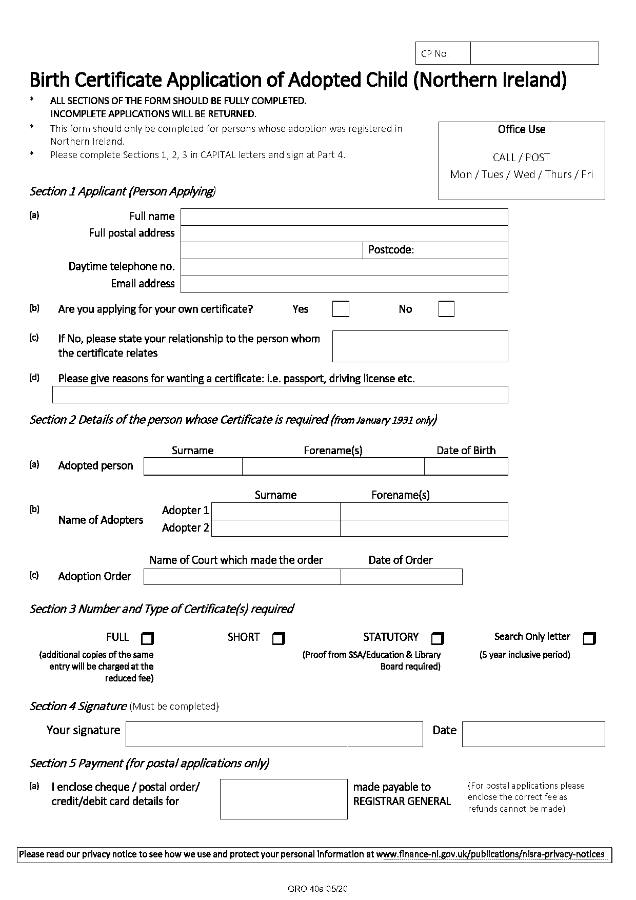 gro ireland birth certificates