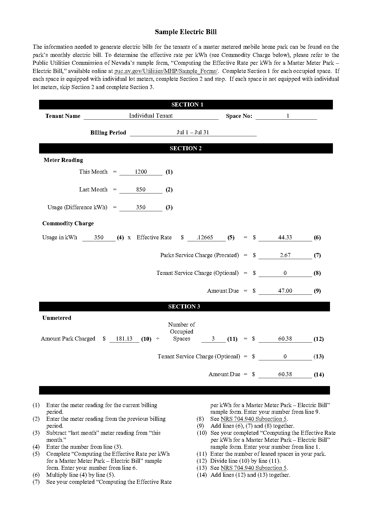 electrical services invoice example