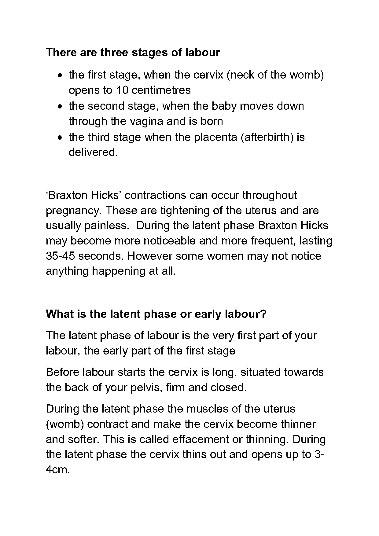 how long do contractions last in latent phase