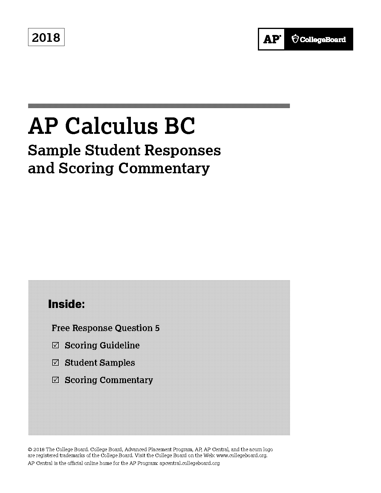 ap bc free response sample