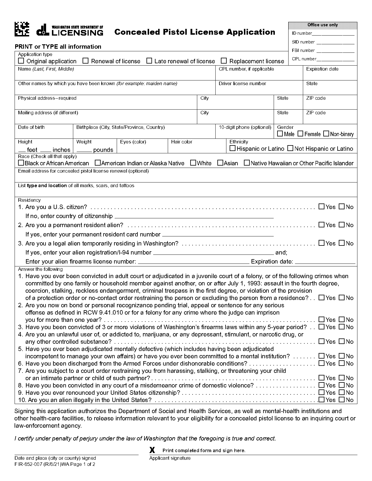 wa state ccw permit application