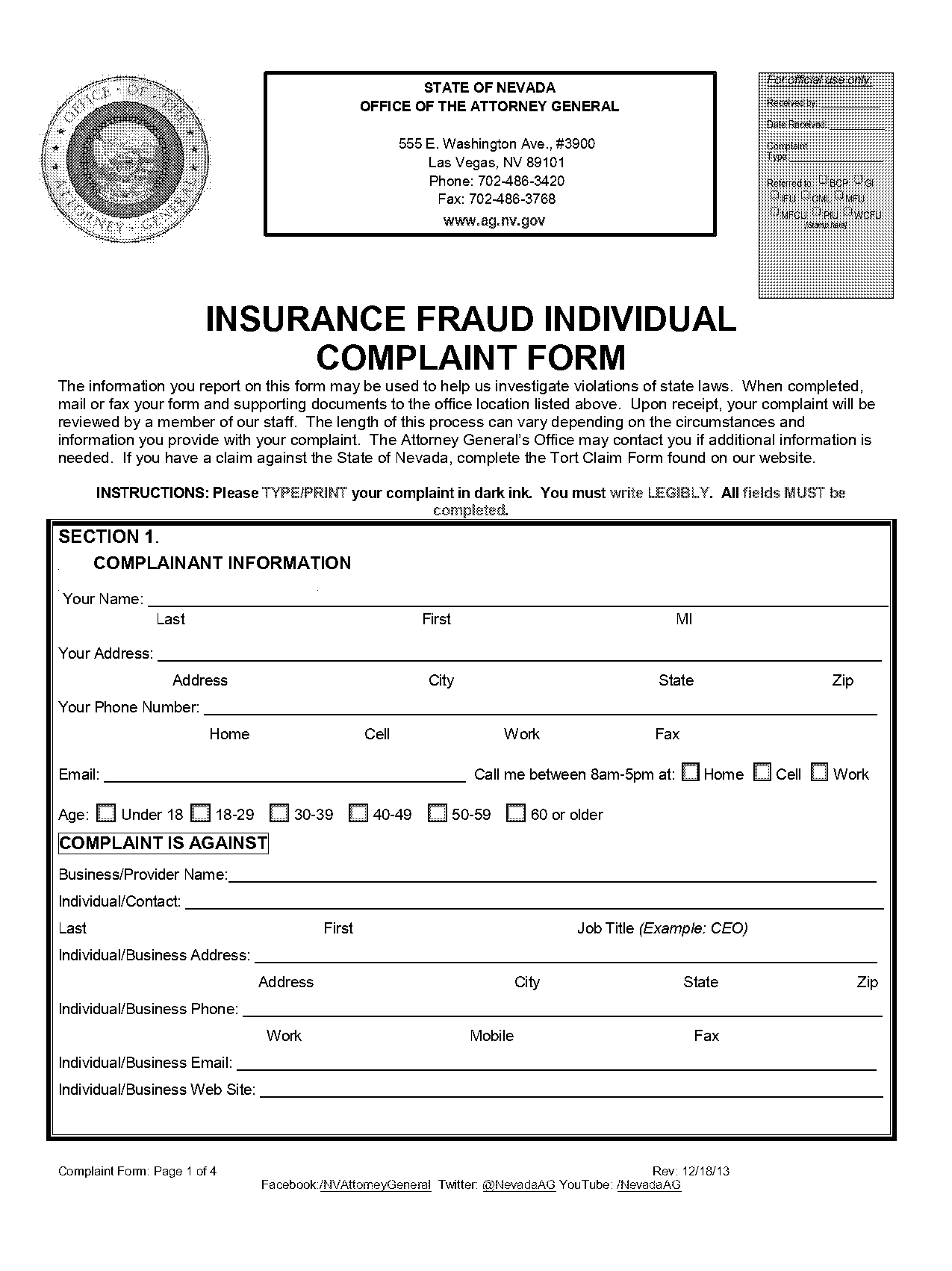 claim for insurance fraud