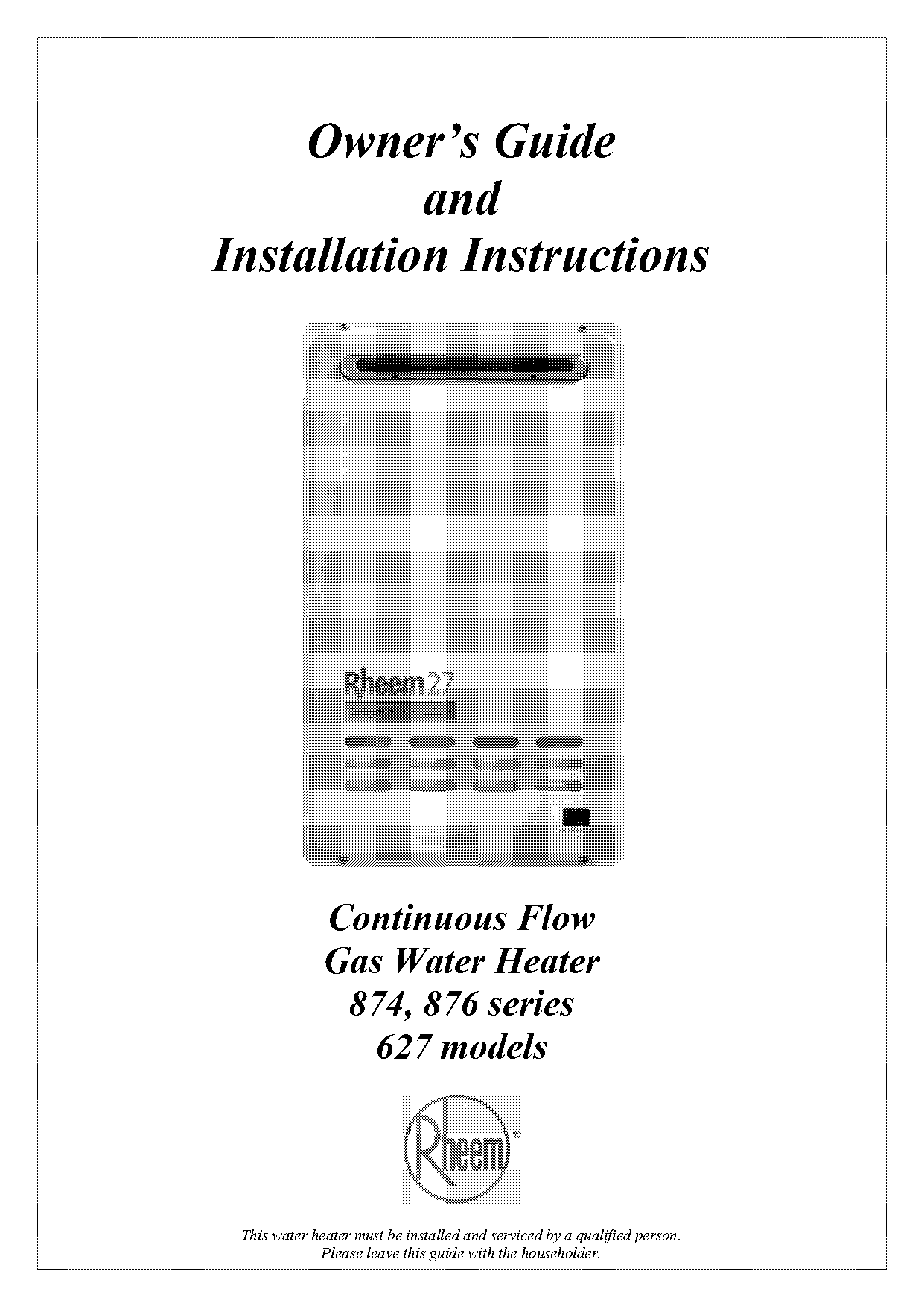 installation instructions for tankless water heater