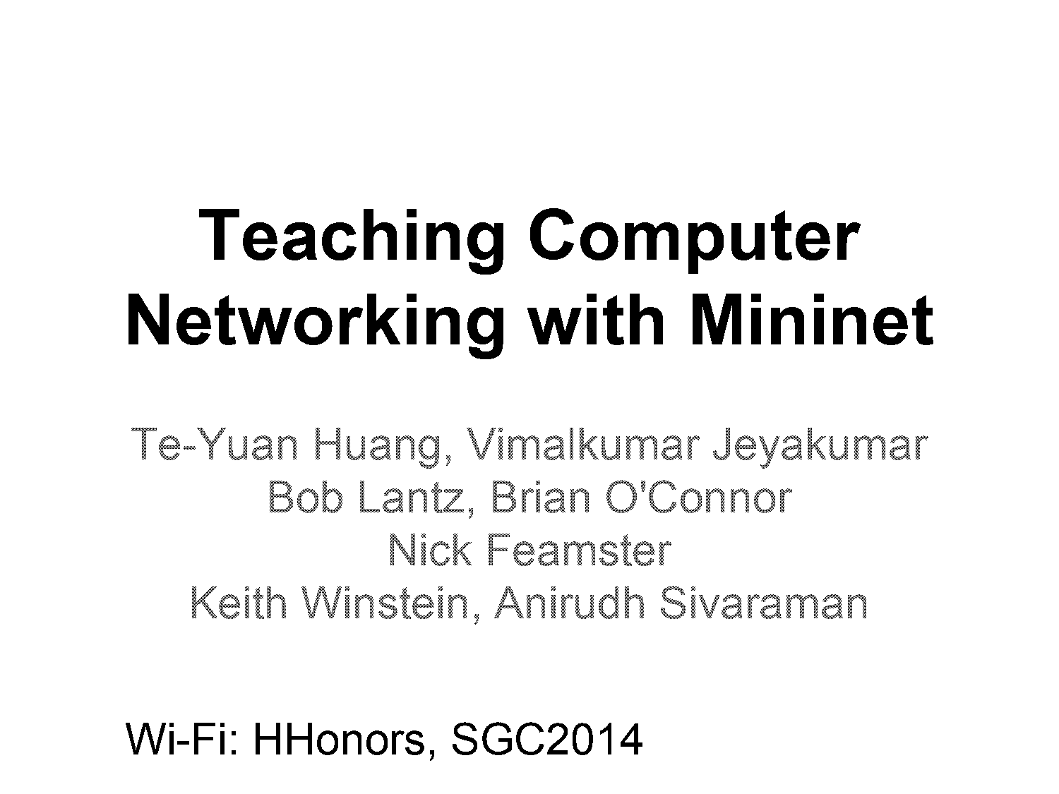 presentation on computer network with slides