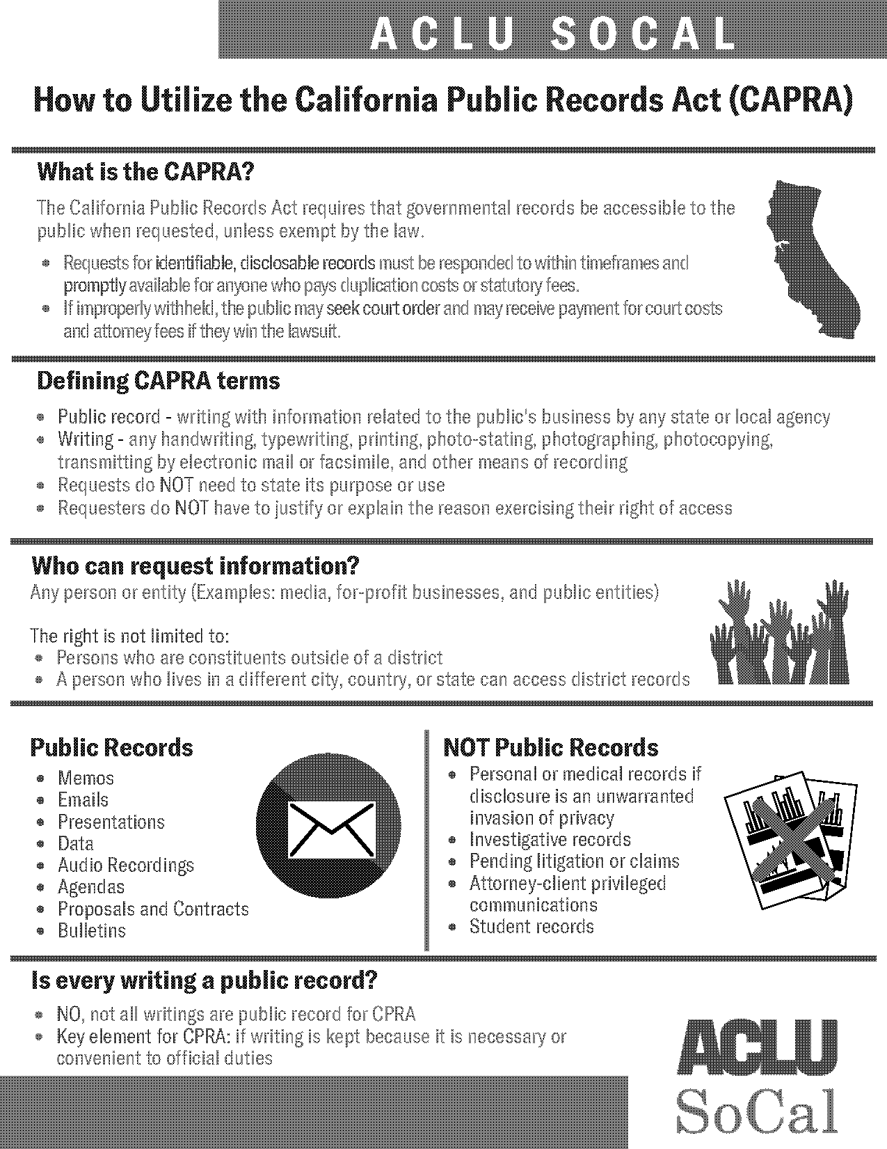 how to make a public records request california