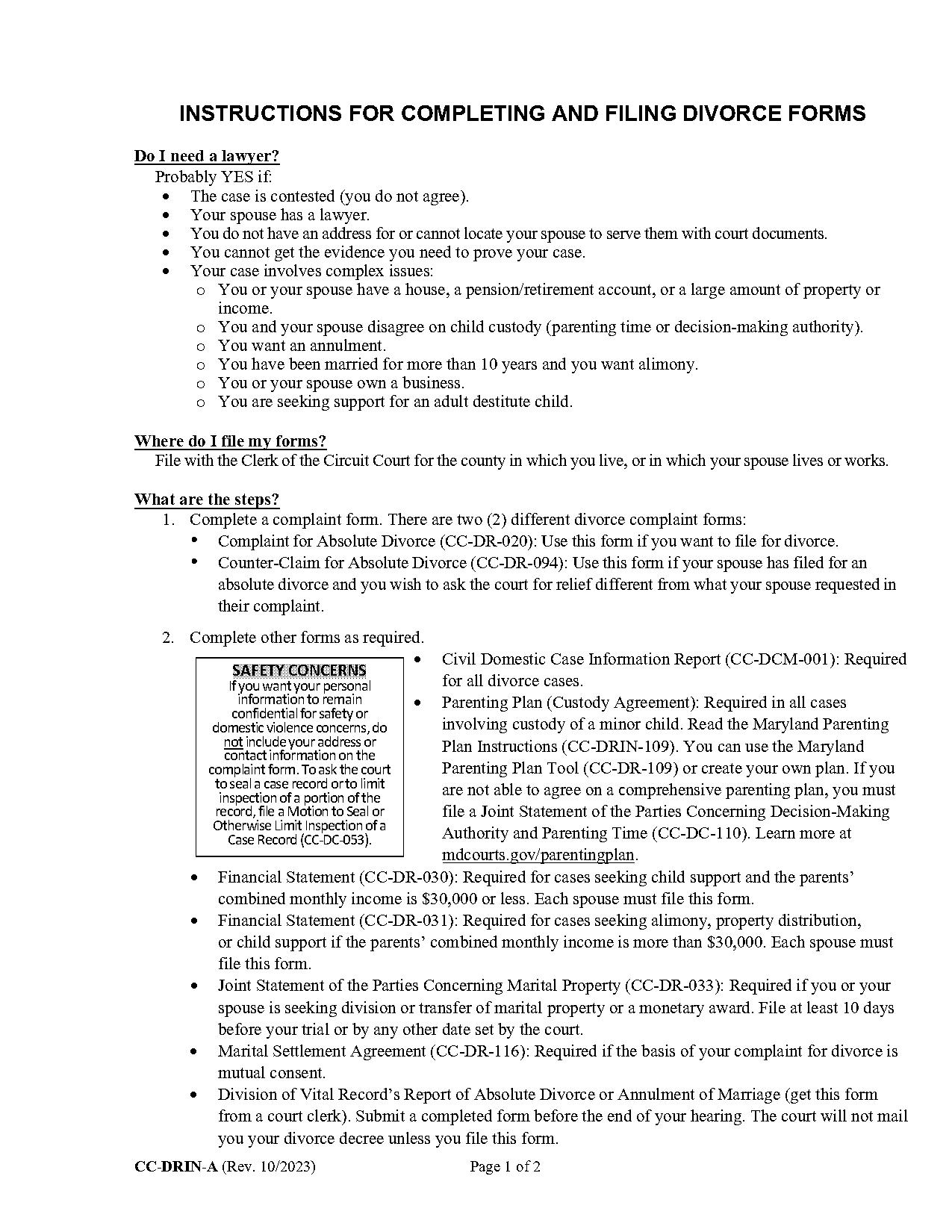 financial planning divorce worksheet