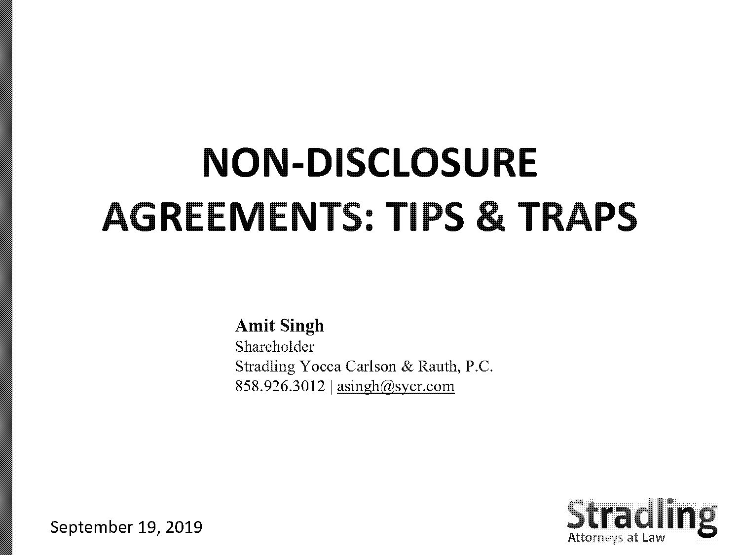 non disclosure agreement template for financial information