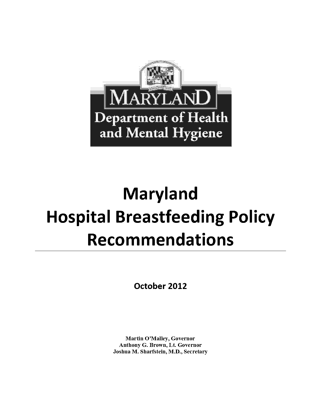 breastfeeding policy for hospitals