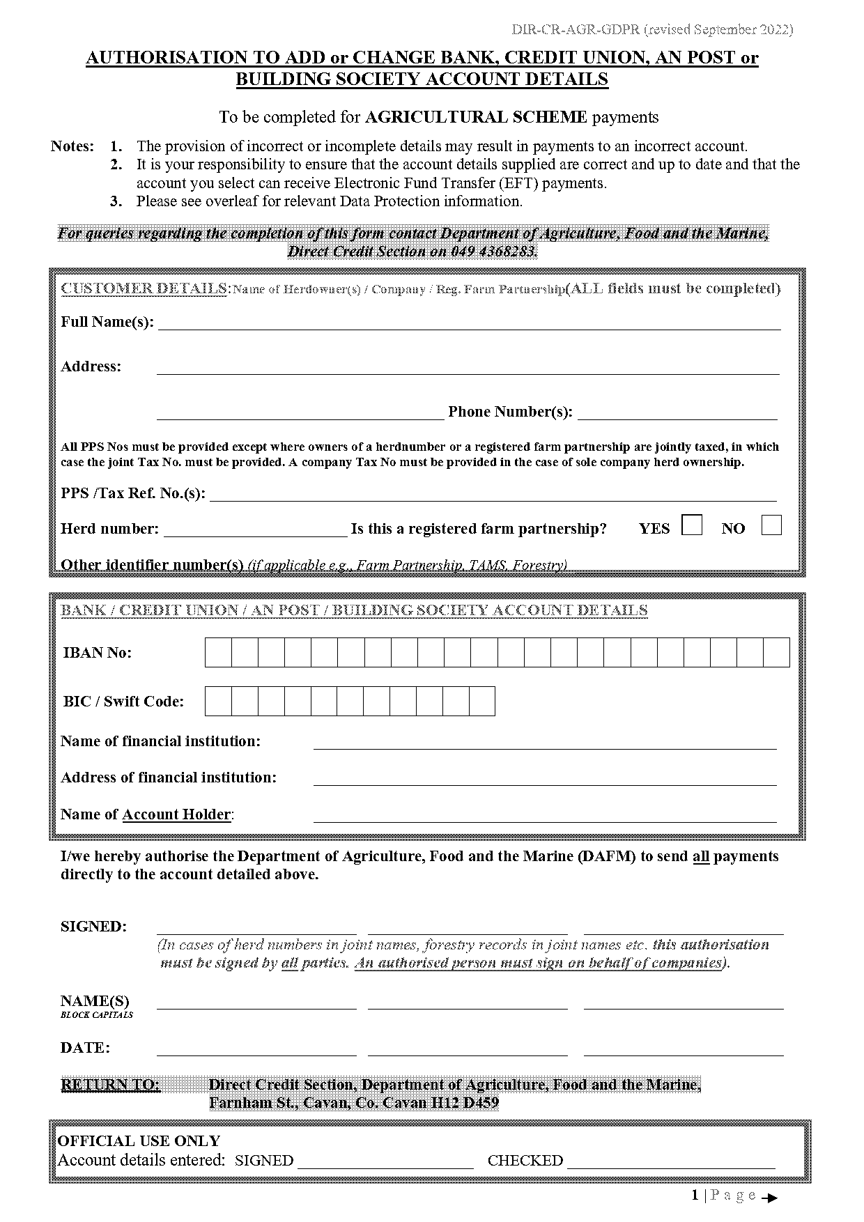 an post complaint form