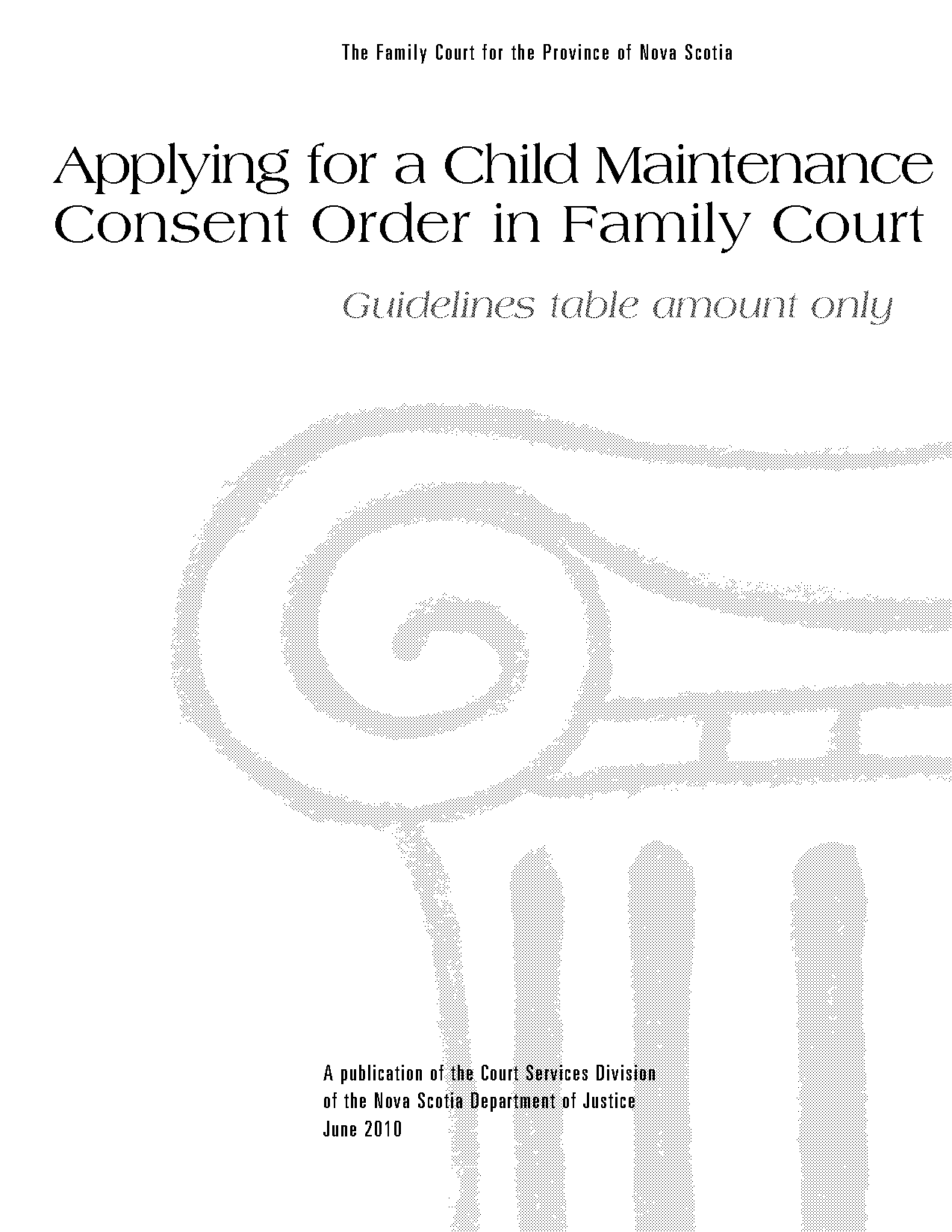 consent order child maintenance