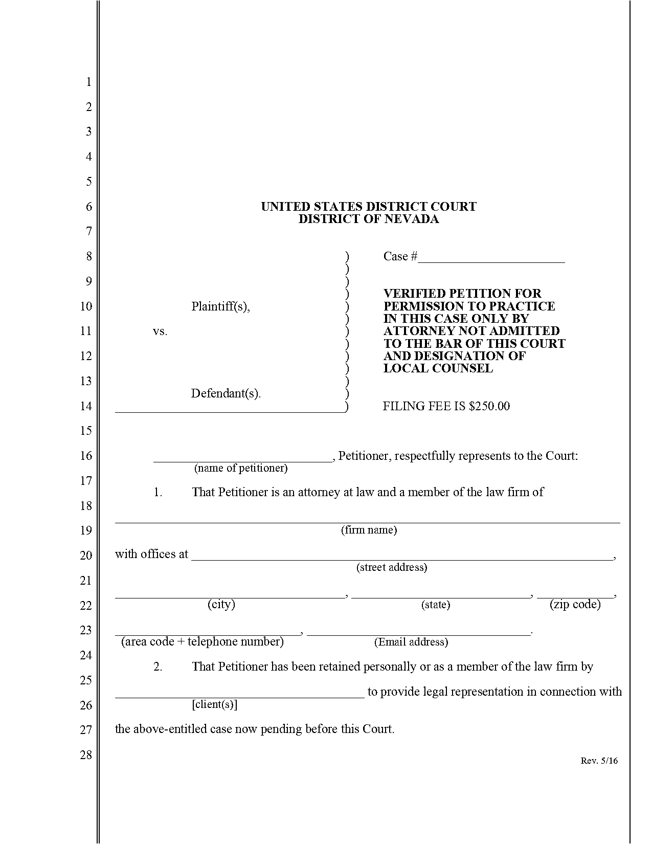 court pleading paper template