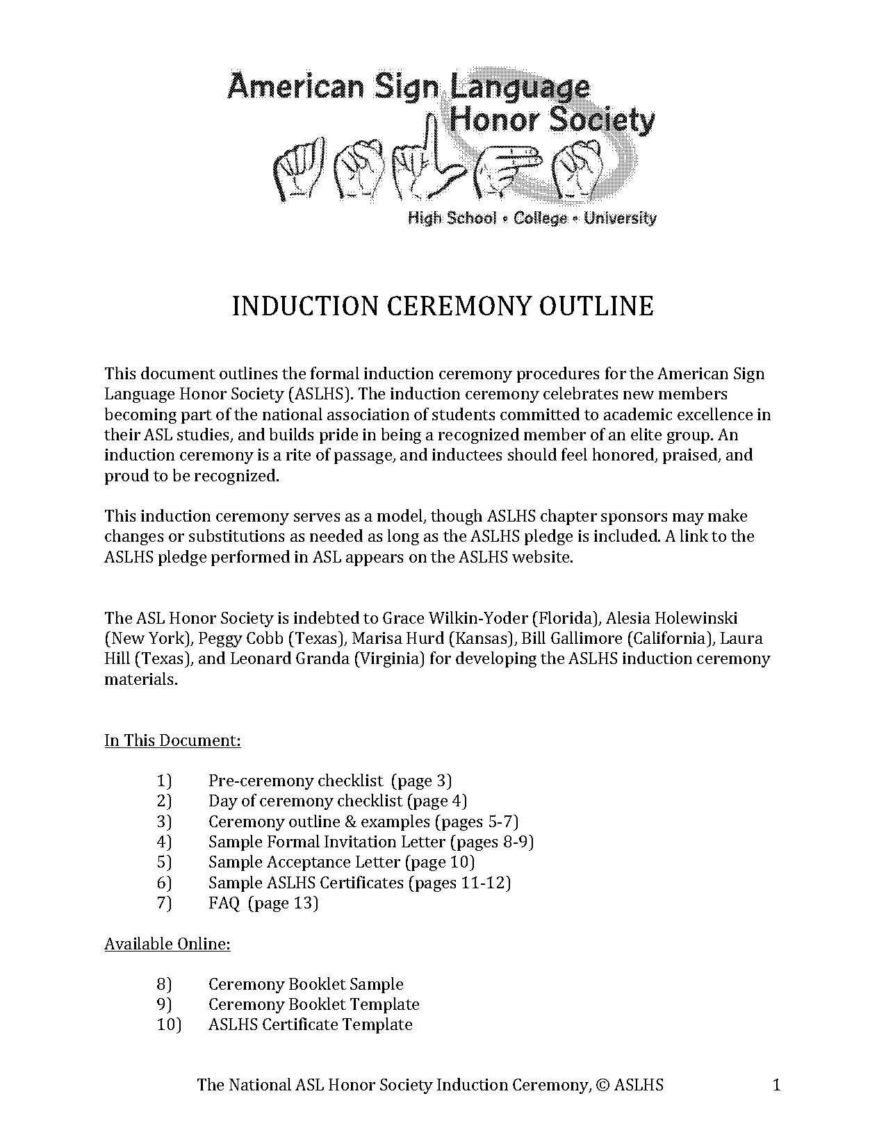 ceremony program template doc