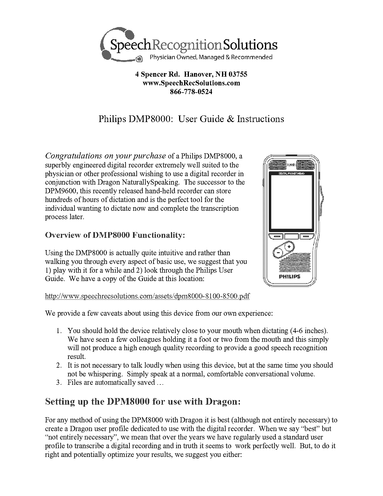 phillips voice recorder phone app manual