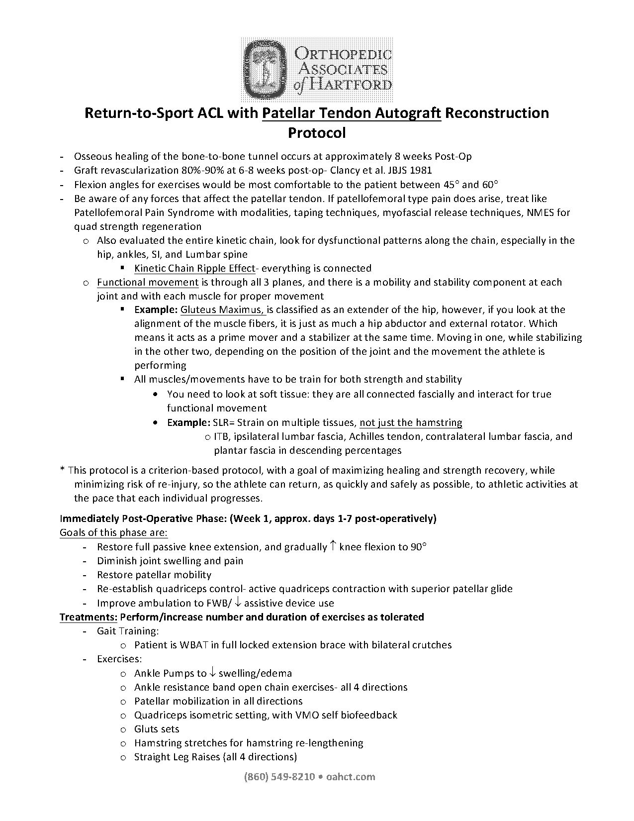 bone tendon bone acl protocol