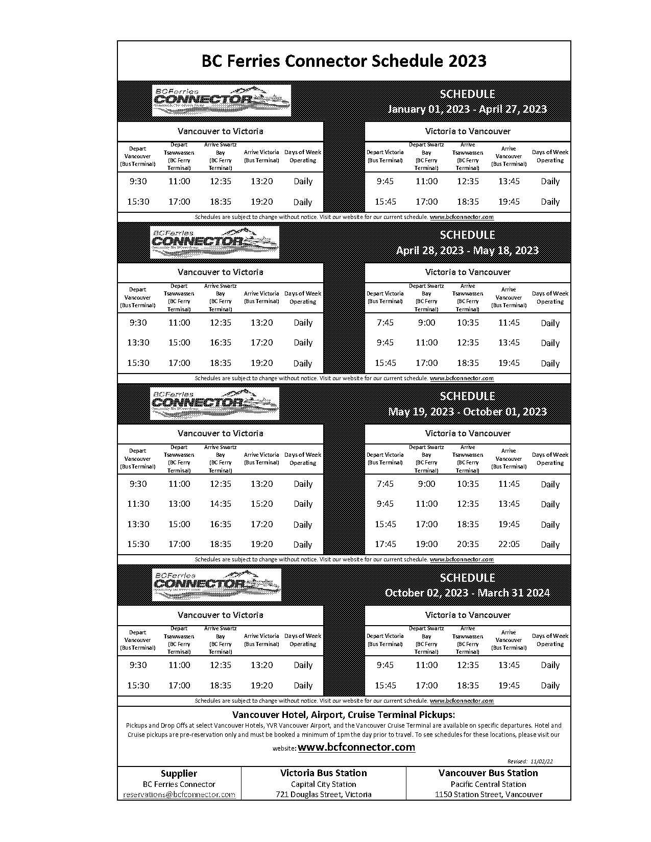 bc summer bus schedule