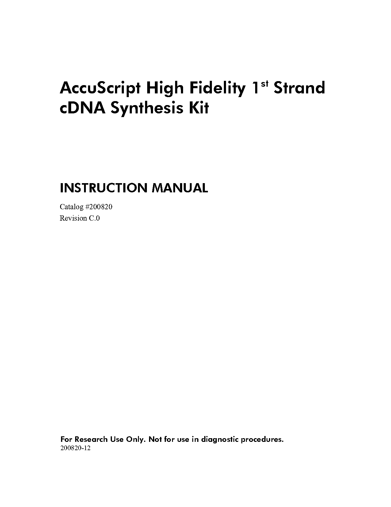 cdna synthesis from mrna protocol