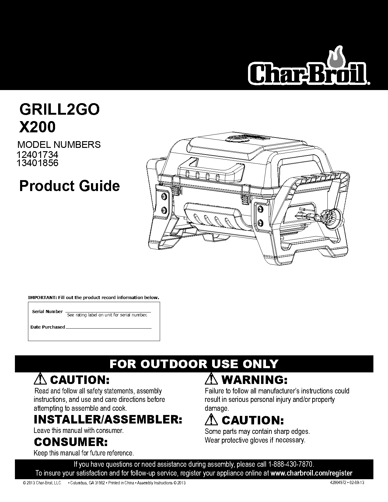 char broil digital manual cooking