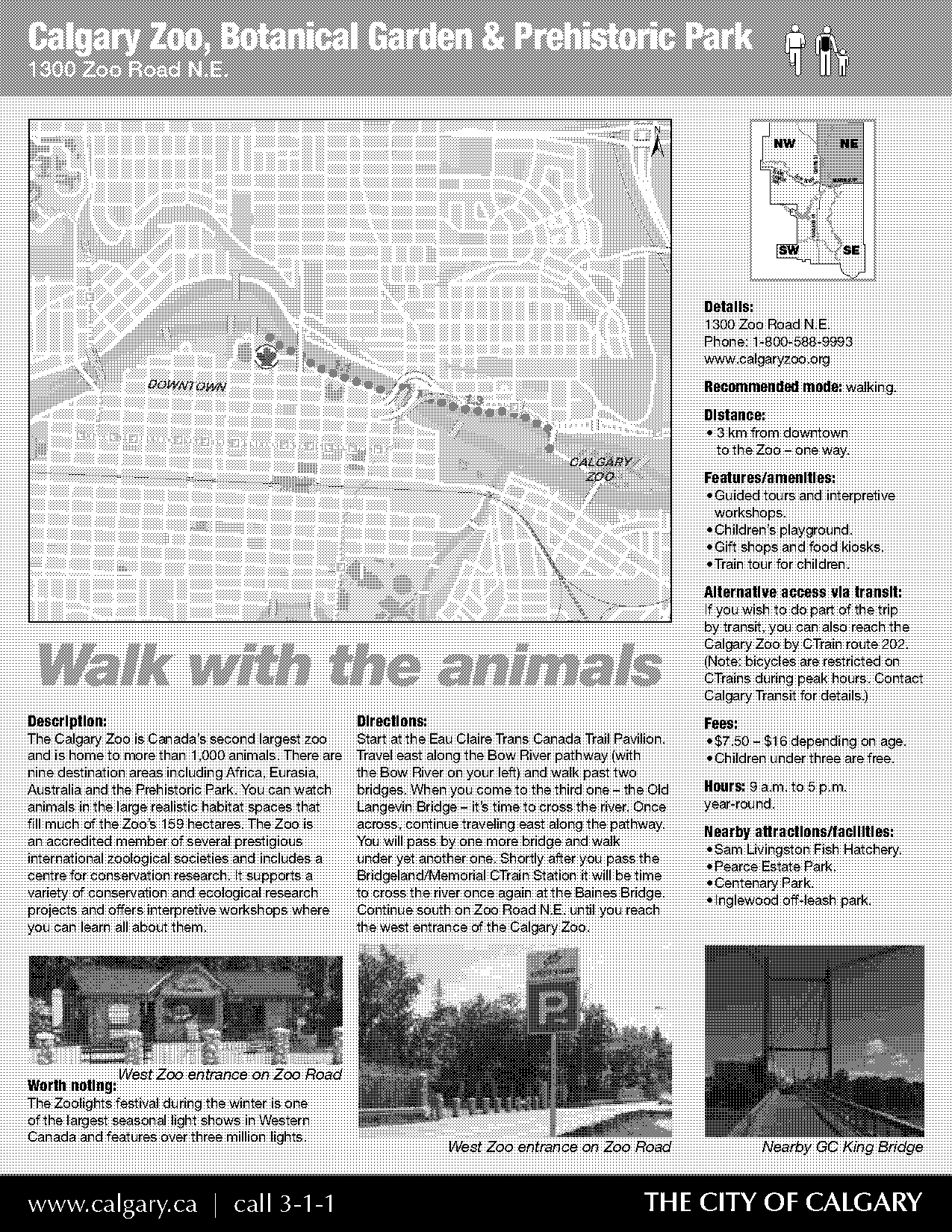 directions to calgary zoo parking
