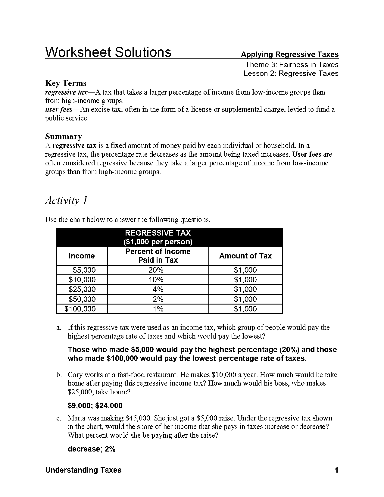 increase and decrease percentages worksheet