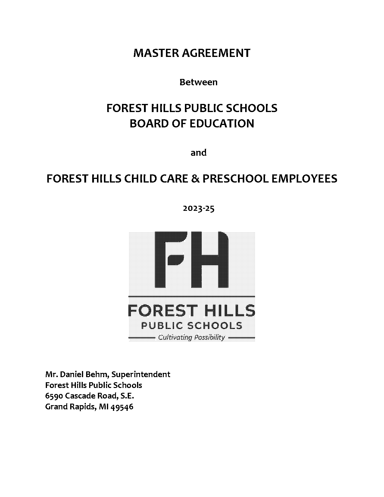 employment contract for preschool teacher