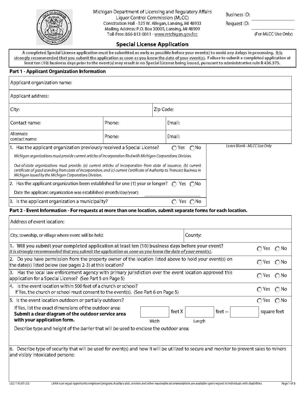 application form for liquor license