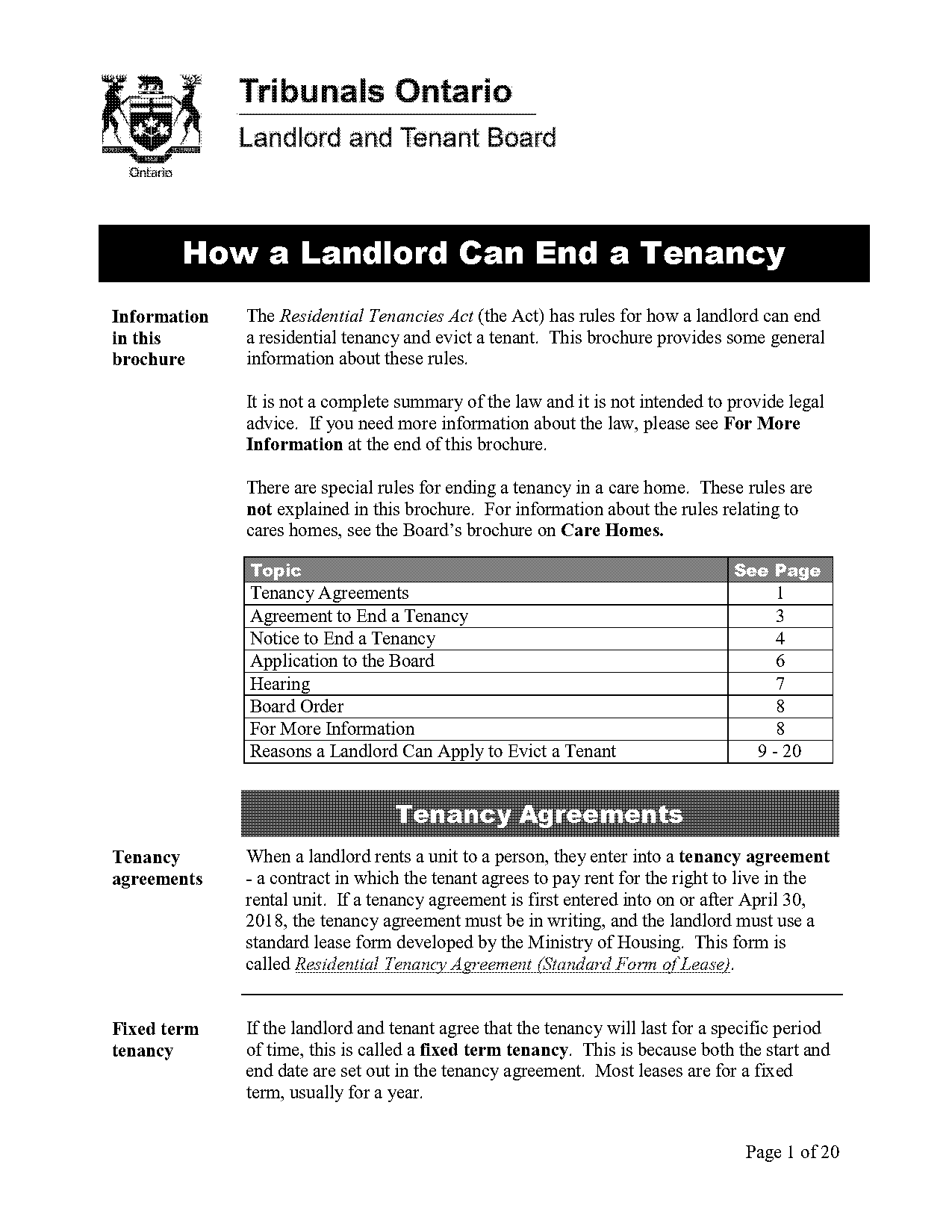 terminating a lease as a landlord