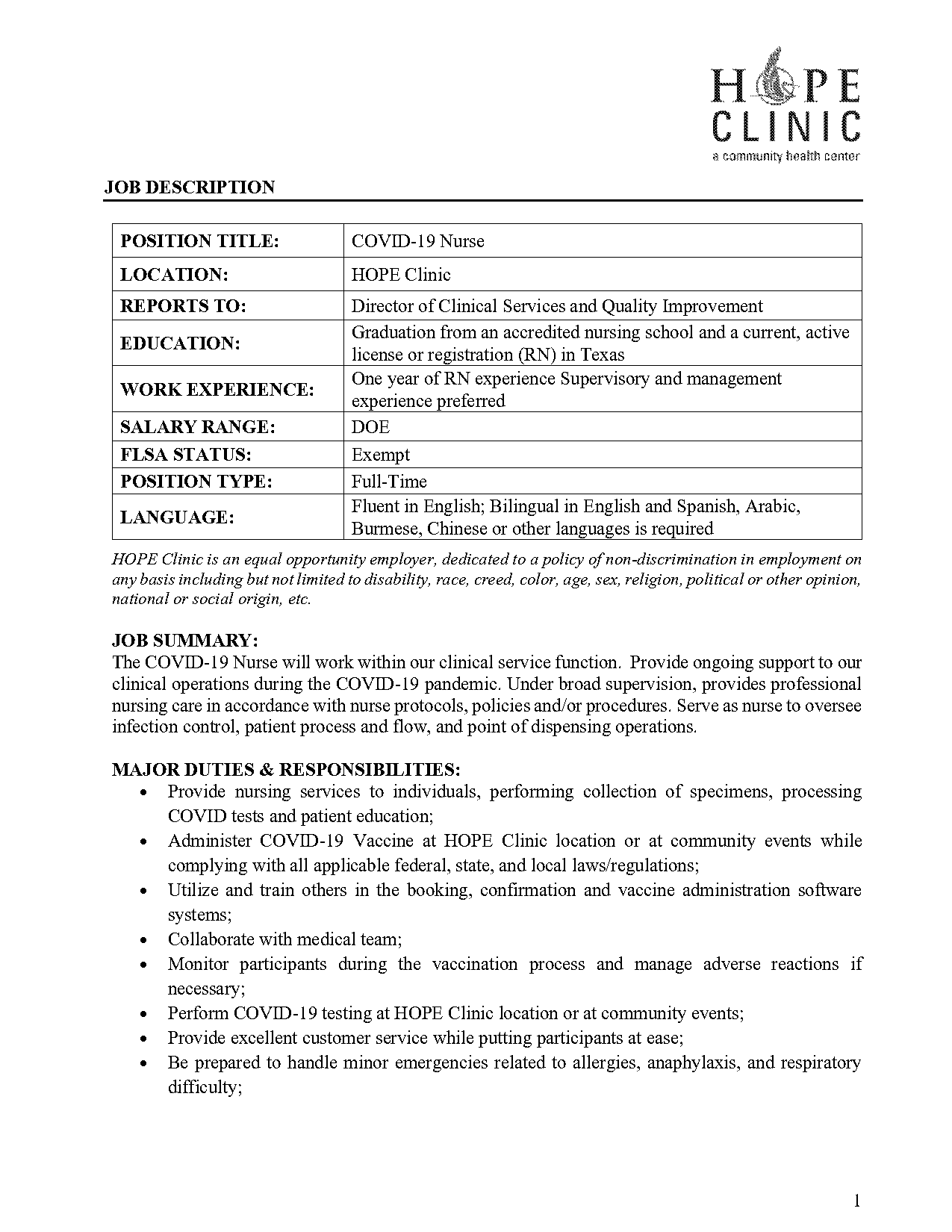 covid nurse resume example