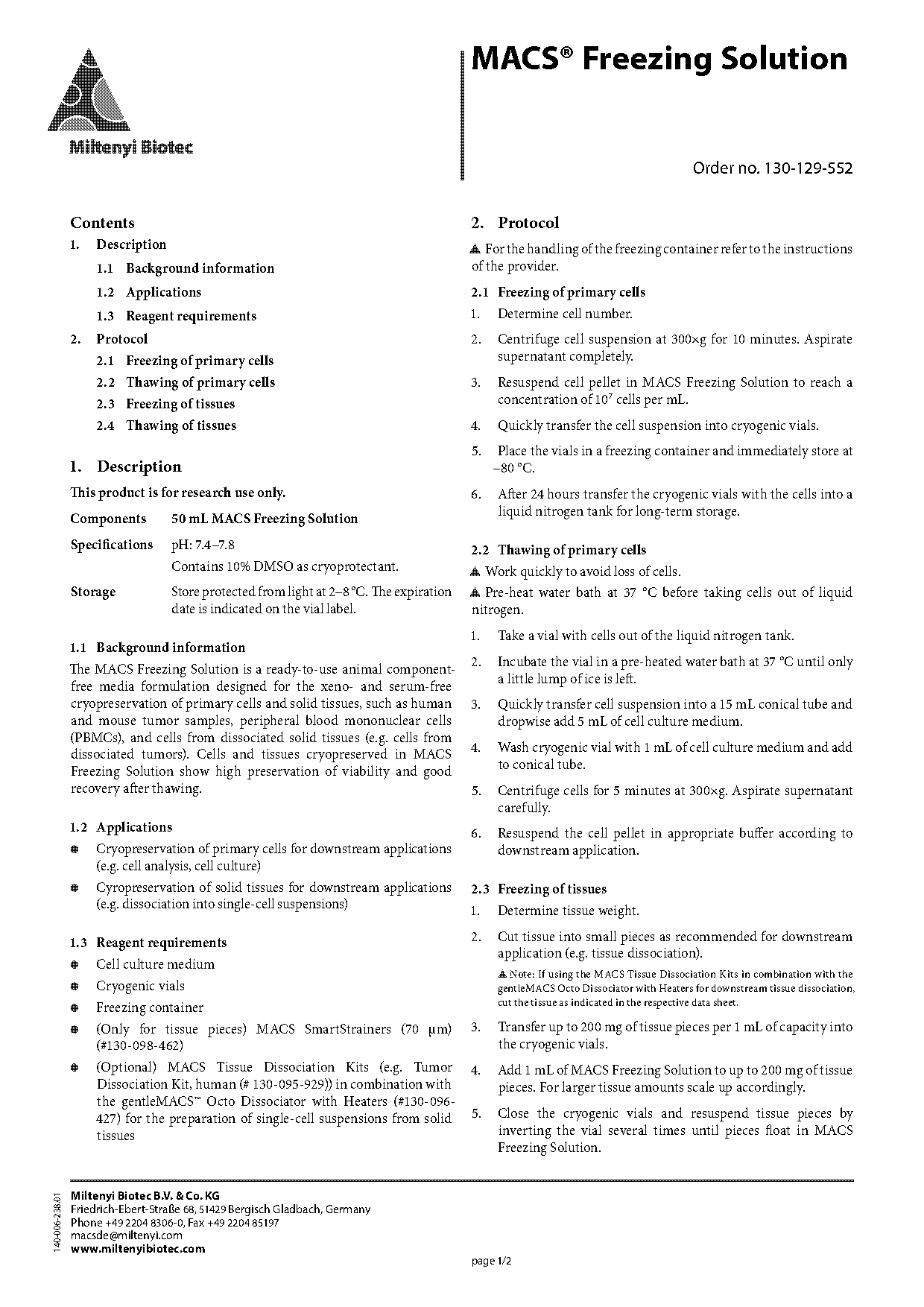 freezing primary cells protocol