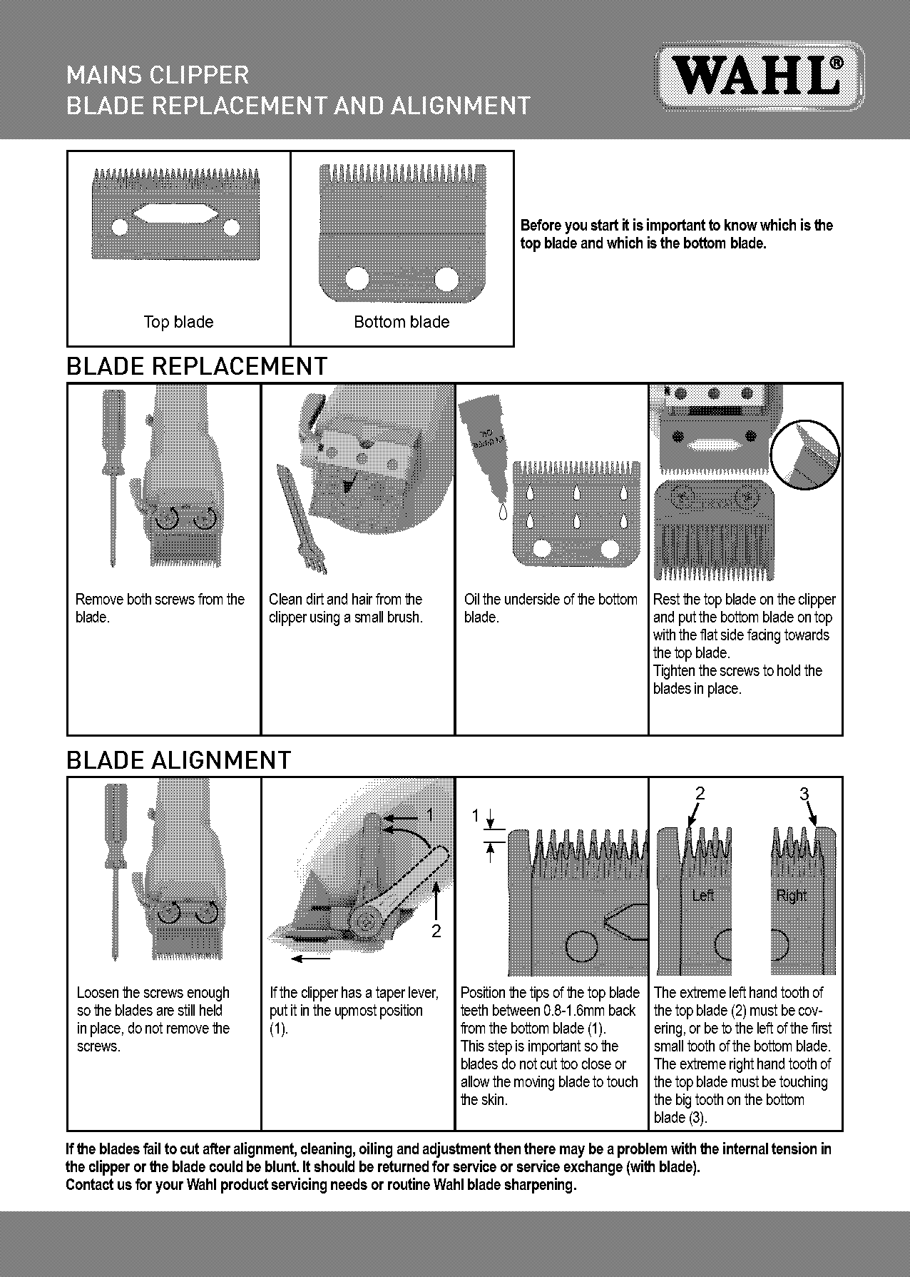 wahl designer blade replacement instructions