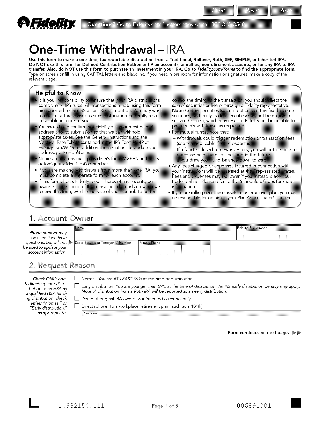 how to fill out ira distribution form