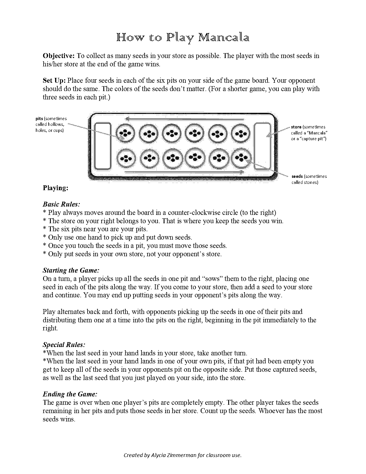 basic marble game instructions