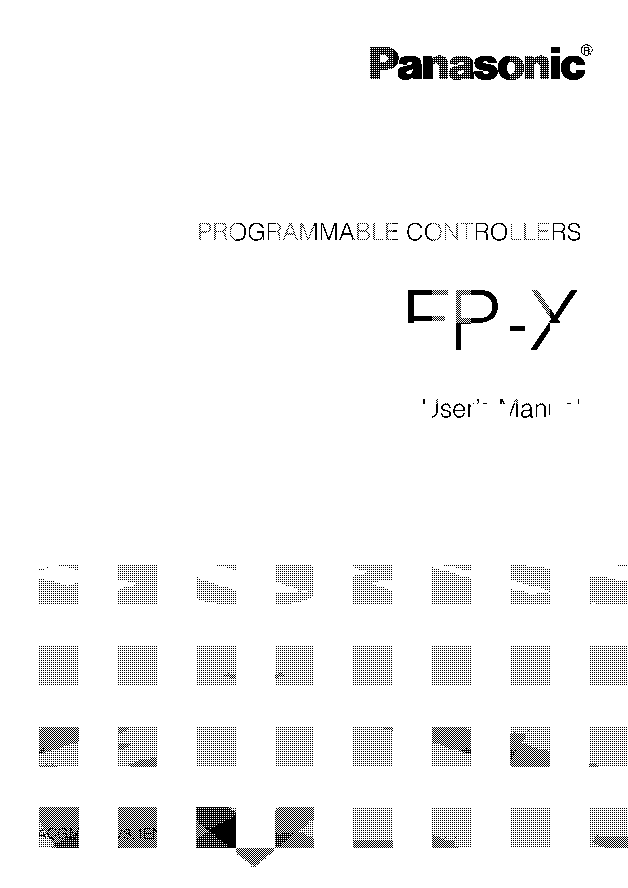 panasonic fpx plc manual