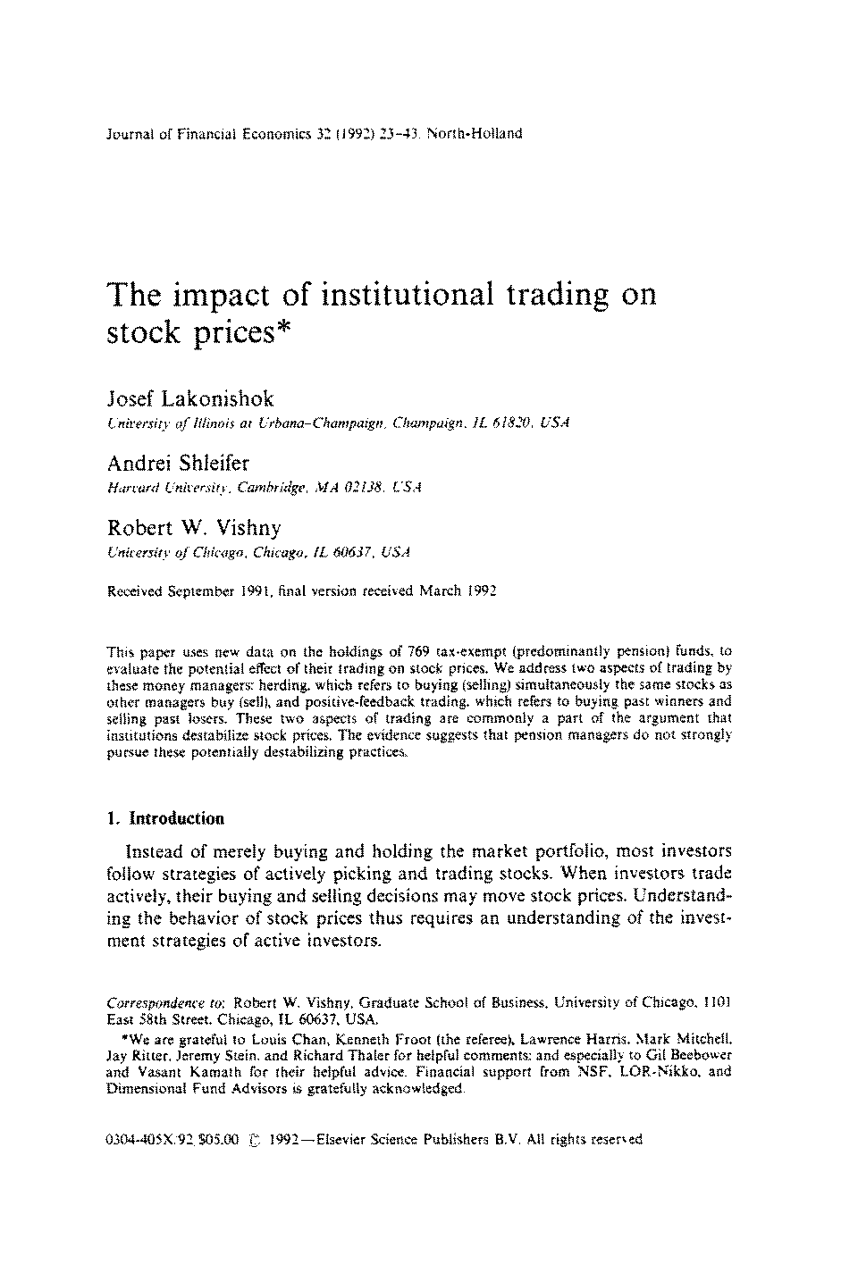 institutional traders trading strategies pdf