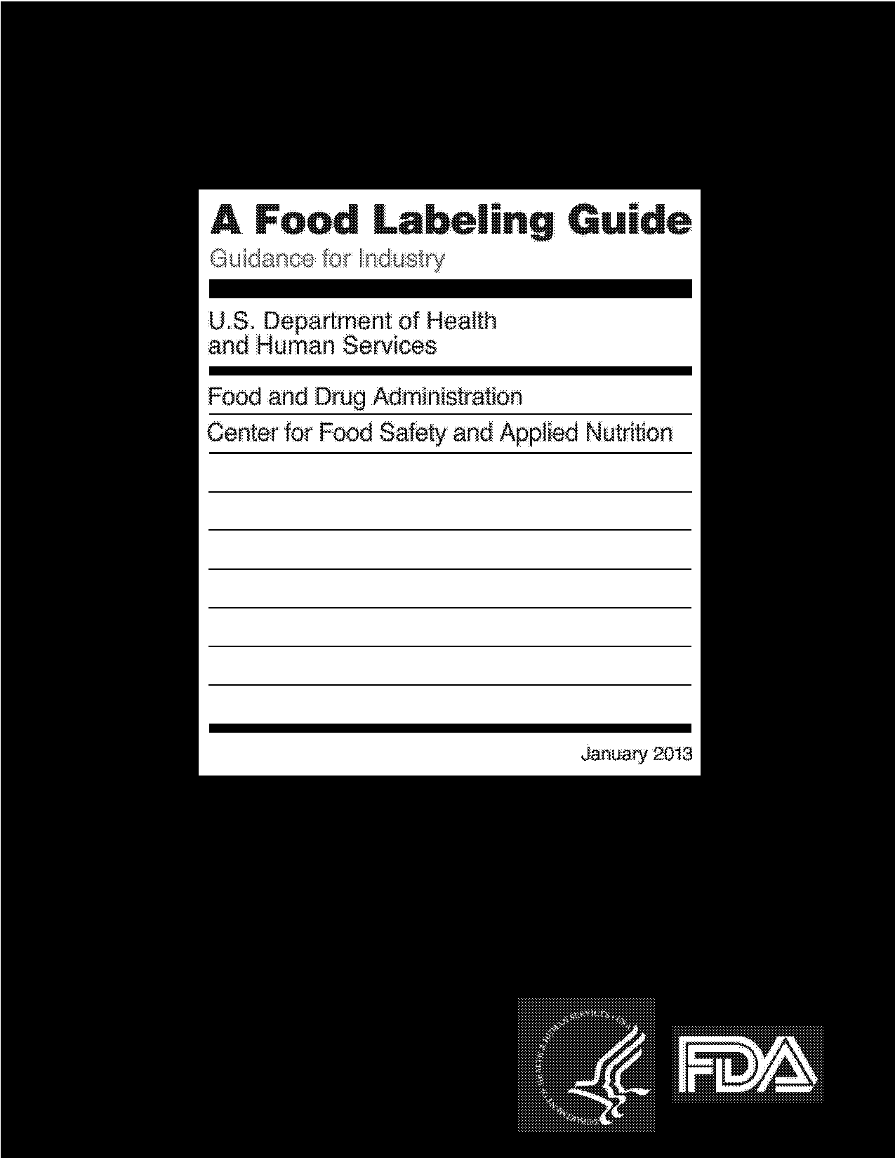 reference values for nutrition labeling of the food labeling guide