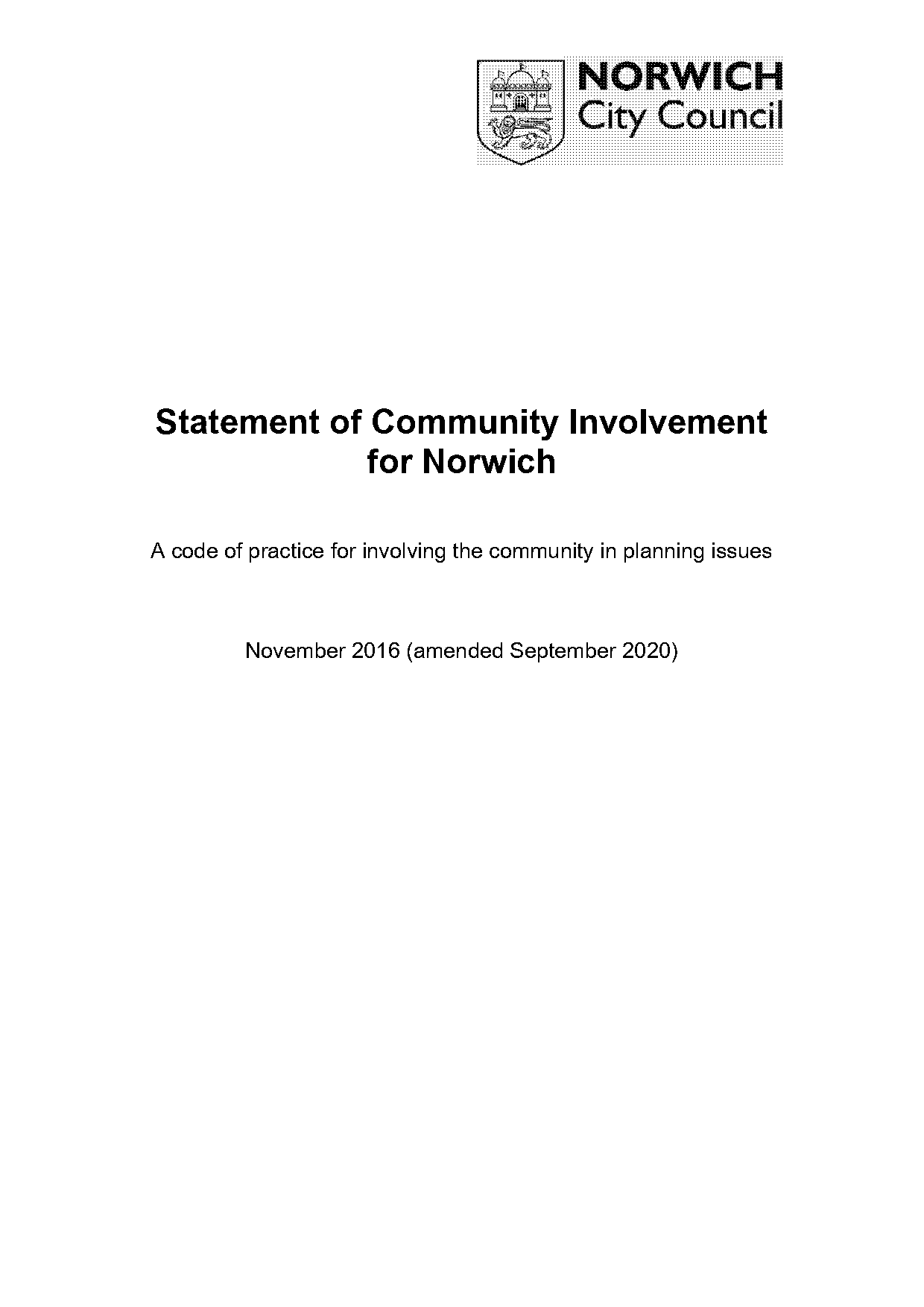 statement of community involvement guidance