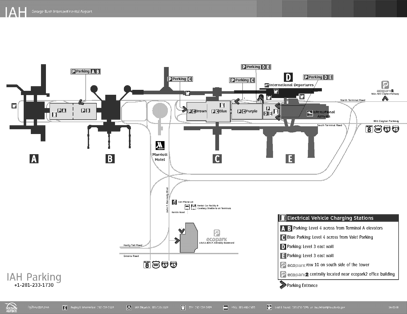 international arrivals iah terminal e address