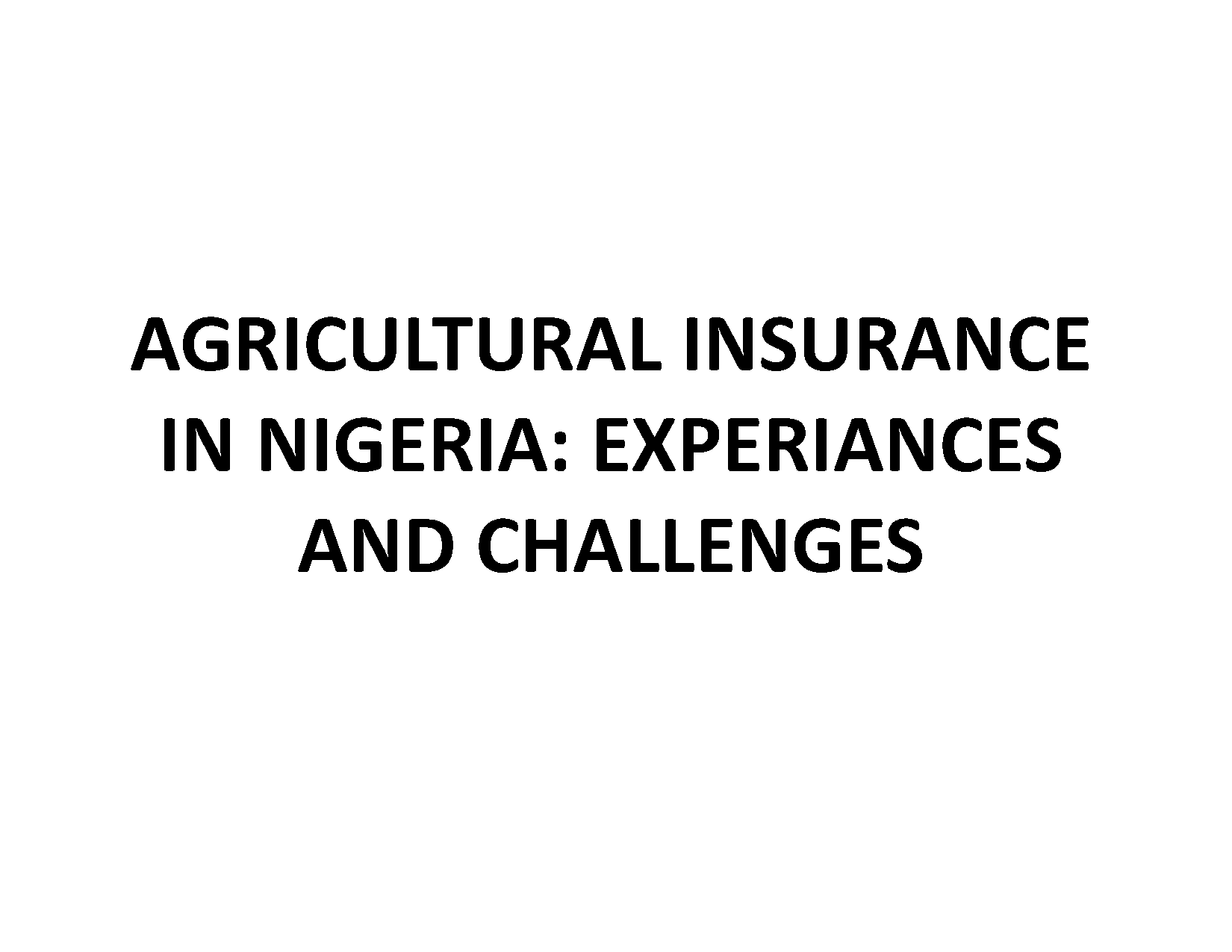 what is national agricultural insurance scheme