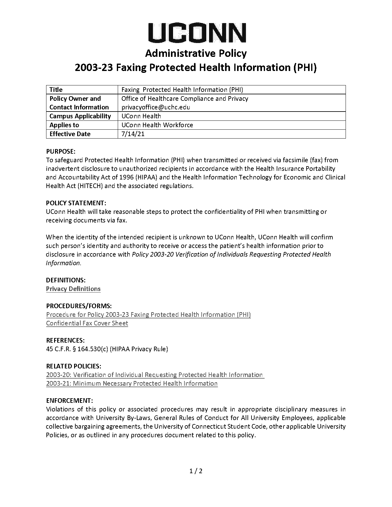 sample hipaa confidentiality statement for faxes