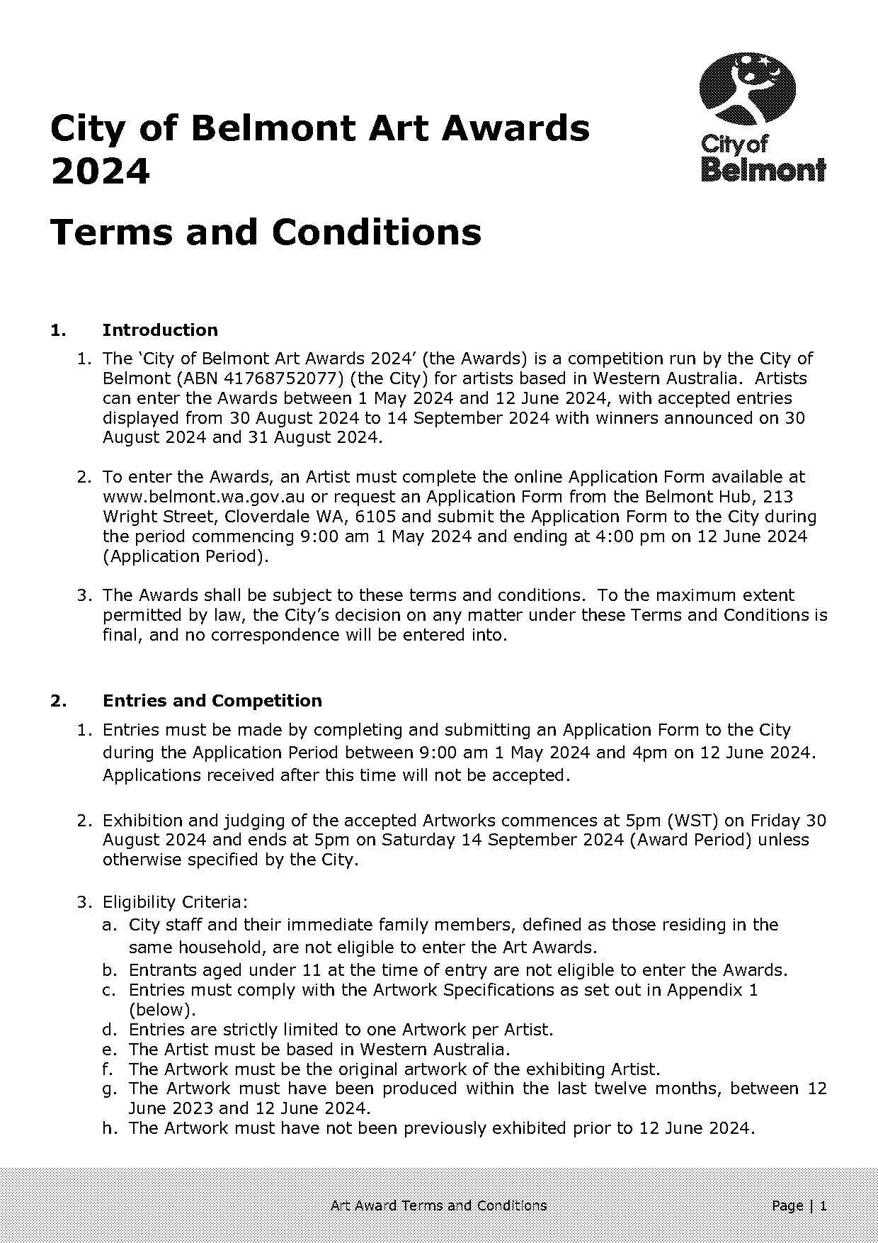 artist terms and conditions