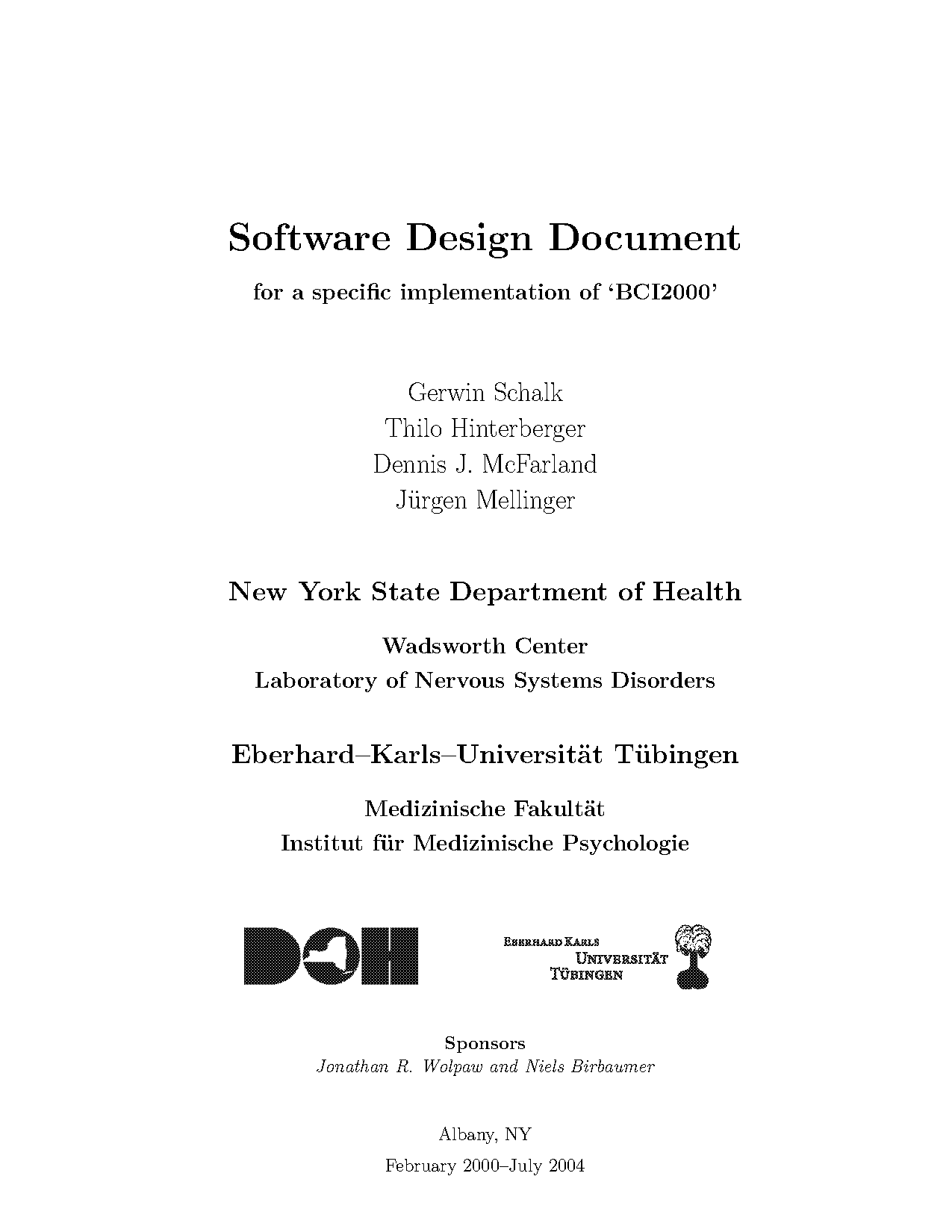 design document of a software project